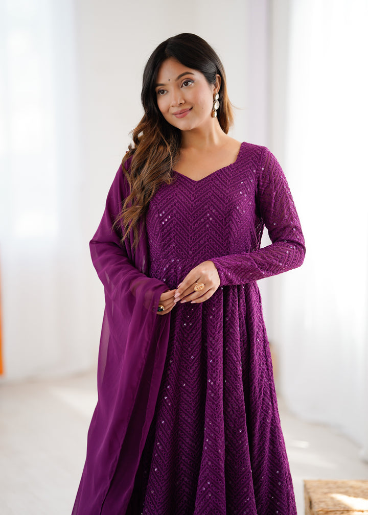 FULLY FLAIR KALI PATTERN AND CANVAS PATTA WITH DUPPTA SET, PENT READY TO WEAR