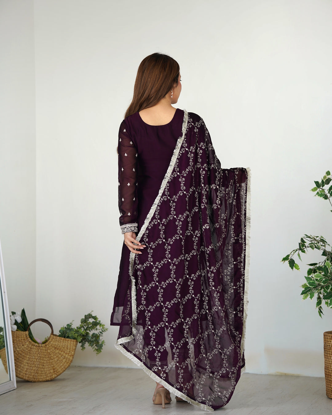 Festival-Ready Pure Blooming Rangoli Silk Kurta Set with Dupatta & Trousers